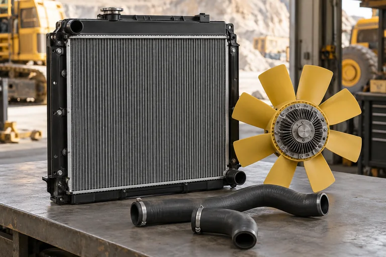 Illustrative heavy equipment cooling system photography