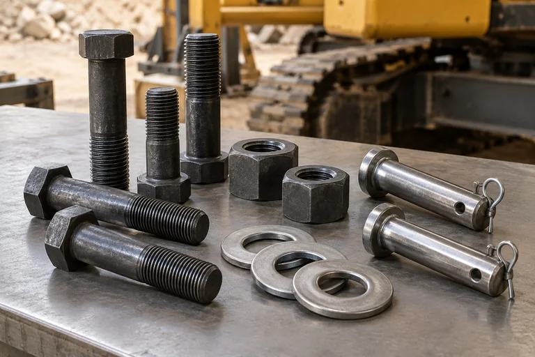 Illustrative heavy equipment fasteners & hardware photography