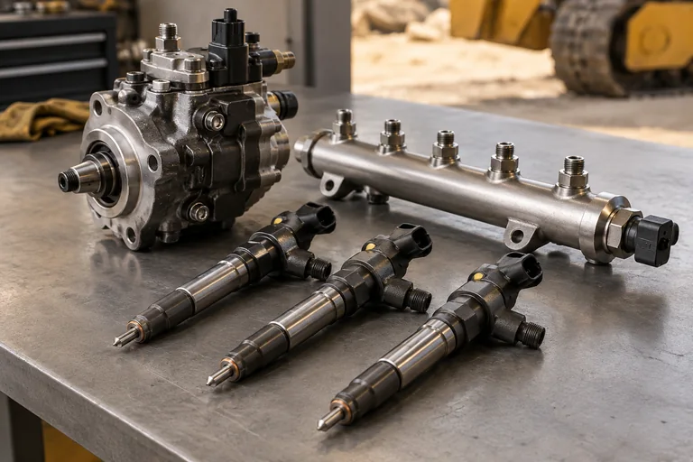 Illustrative heavy equipment fuel system photography