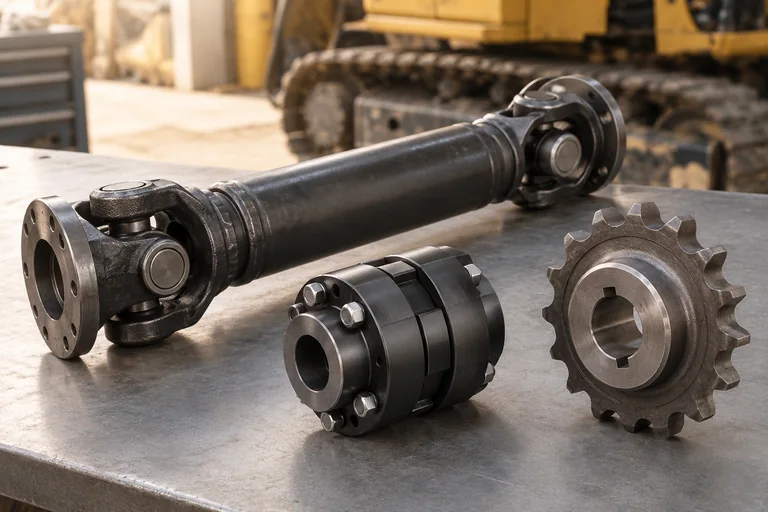 Illustrative heavy equipment mechanical drive components photography