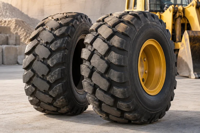 Illustrative heavy equipment tires photography